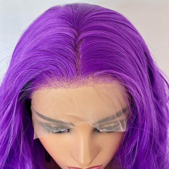 Event Ready 24” Purple Passion Color 13x2.5 Premium Fiber Lace Front Wig - Picture 3 of 13